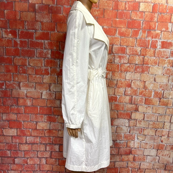 Nine West Off White Belted Trench Coat - Picture 7 of 10